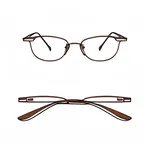 half-rim brown eyeglasses image